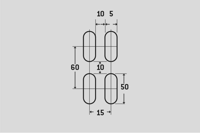 Děrovaný plech Lgq 5x50-15x60, Hliník