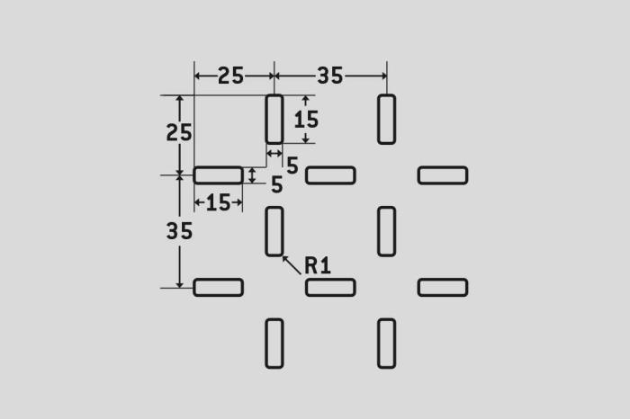 Děrovaný plech Matrix, Nerez