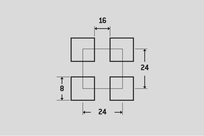 Děrovaný plech Qg 8-24, Nerez