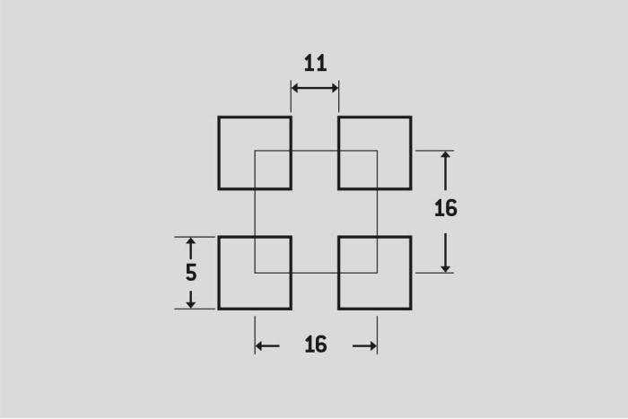 Děrovaný plech Qg 5-16, Hliník