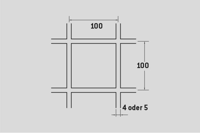 Svařovaná síť 100x100, Nerez