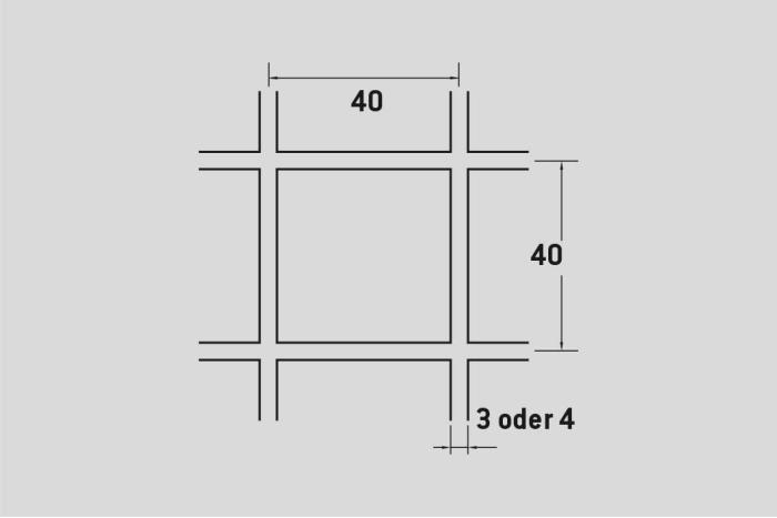 Svařovaná síť 40x40, Ocel