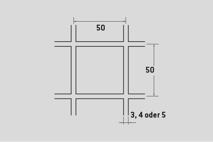 Svařovaná síť 50x50, Ocel